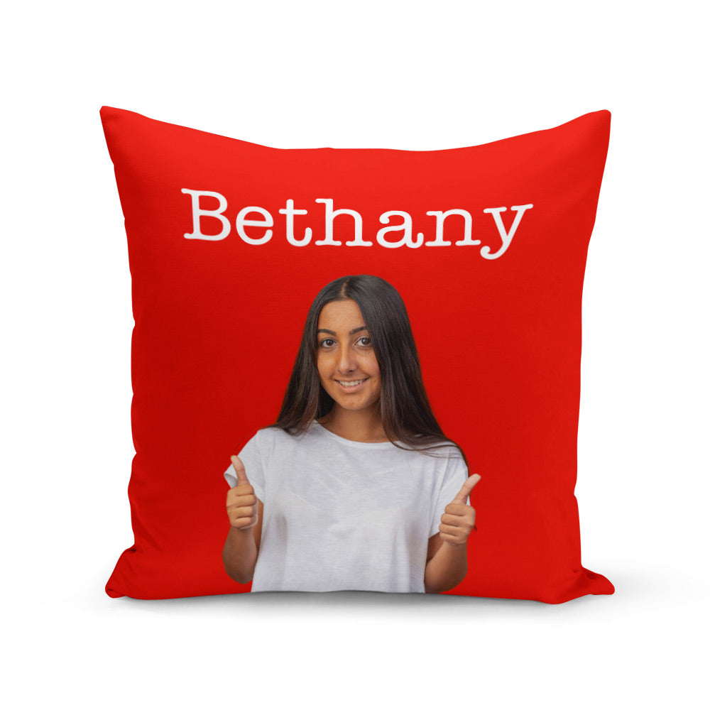 Name & Face Personalised Cushion