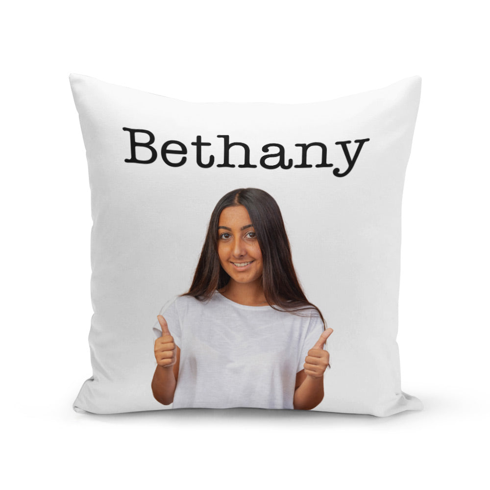 Name & Face Personalised Cushion