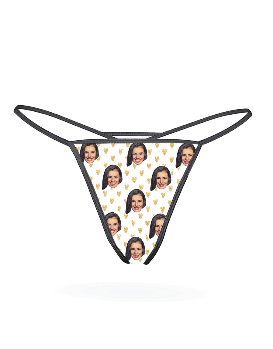 Funny Face Hearts Thong