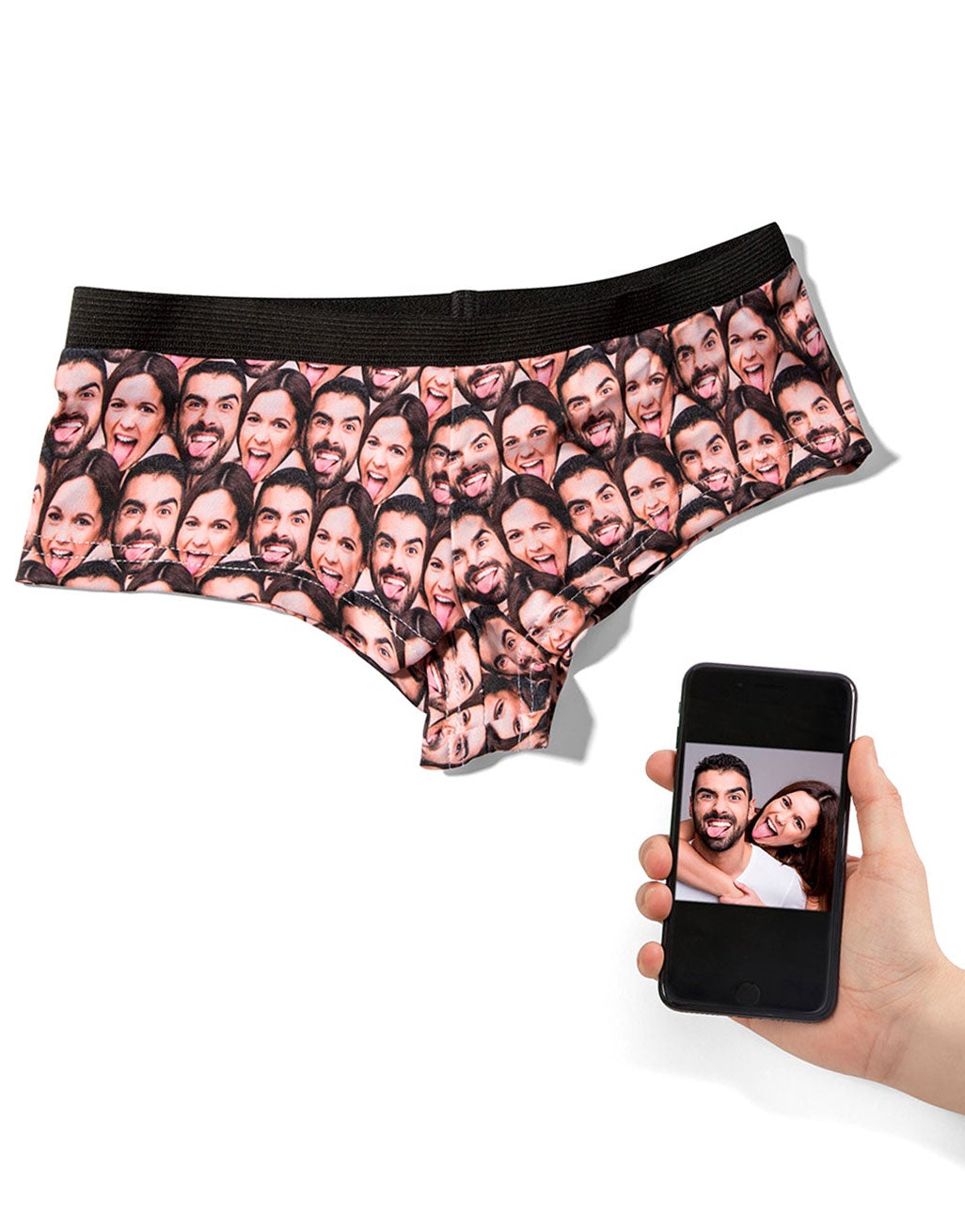 Personalised Couples Face Mash Knickers