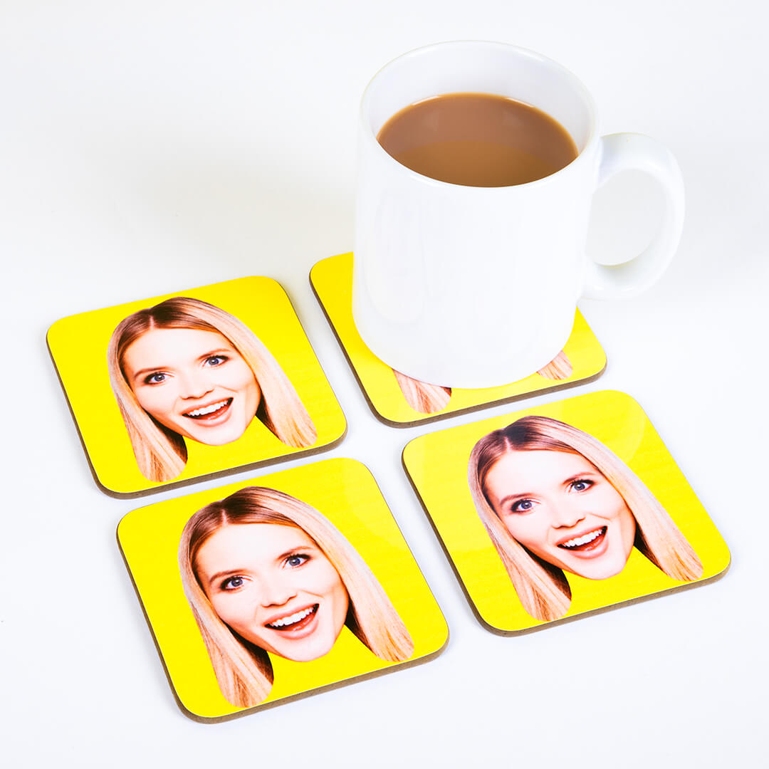 Coloured Face Coasters