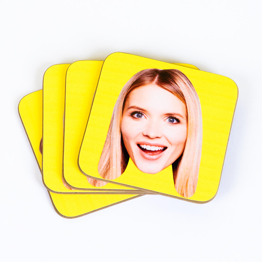Coloured Face Coasters