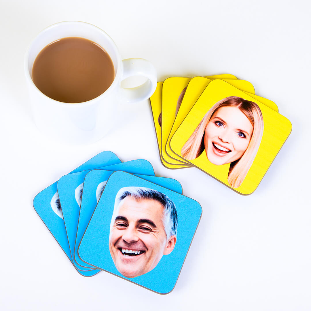 Coloured Face Coasters