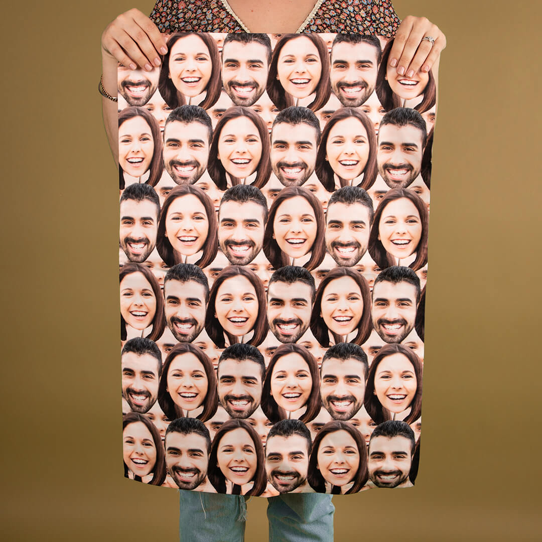 Face Mash Personalised Tea Towel