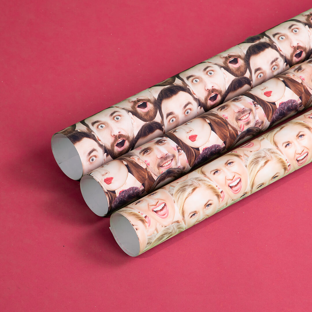 Face Mash Personalised Wrapping Paper