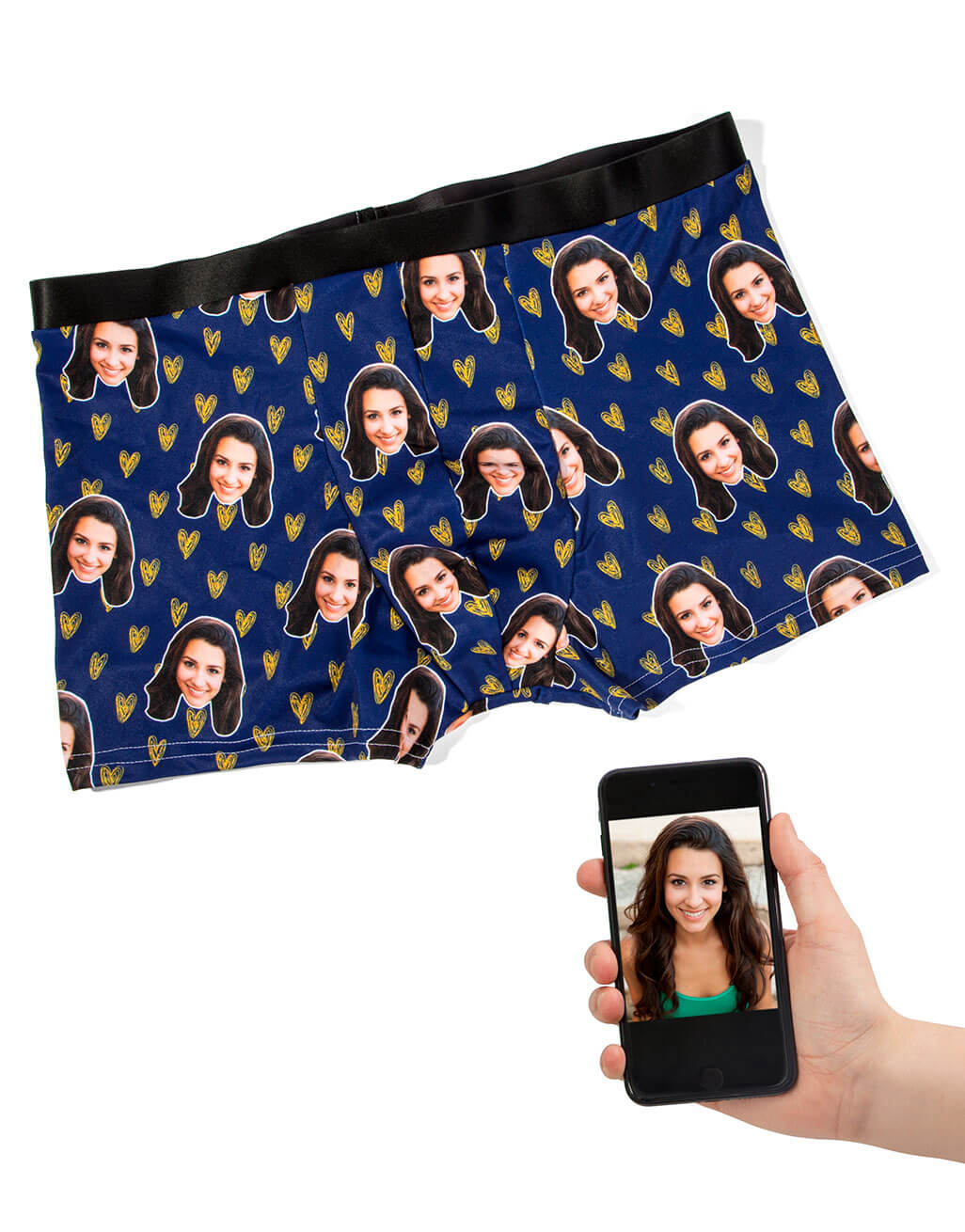 Face Hearts Photo Boxers