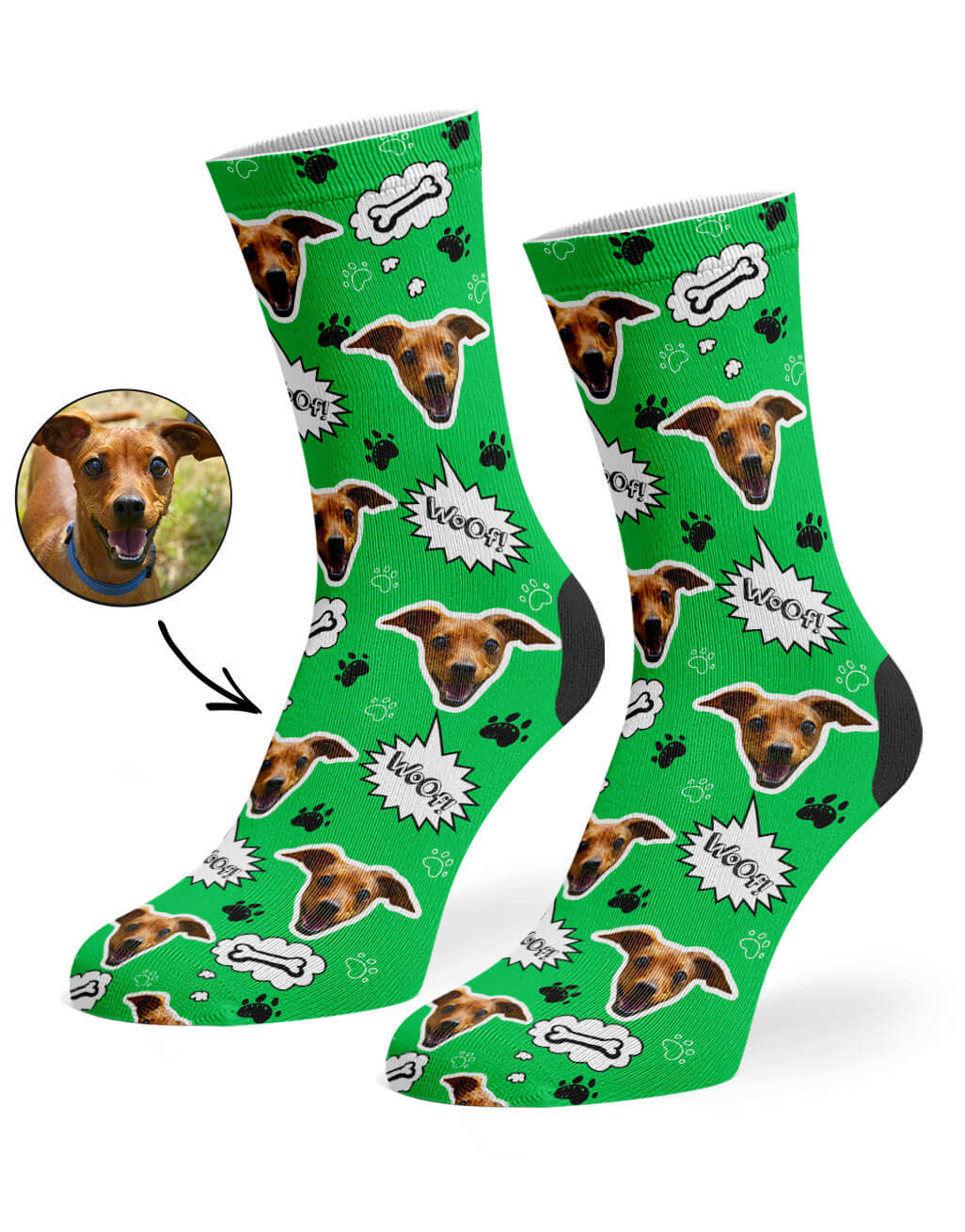 Your Dog Woof Personalised Socks