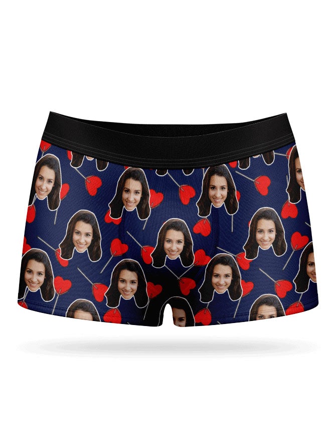Heart Lollipops Face Boxer Shorts