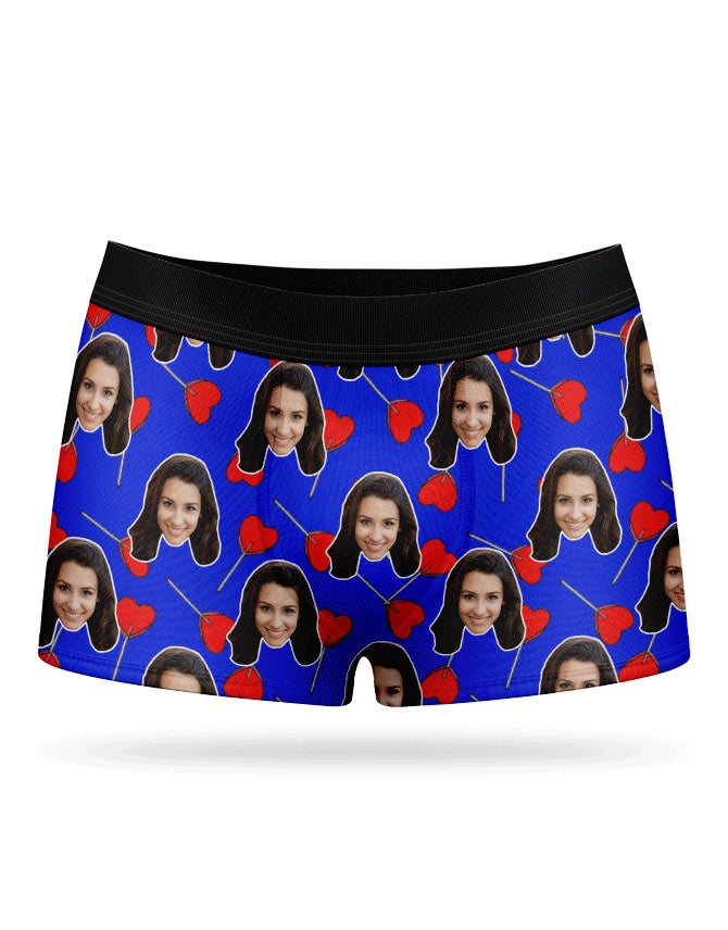 Blue Heart Lollipops Boxer Shorts