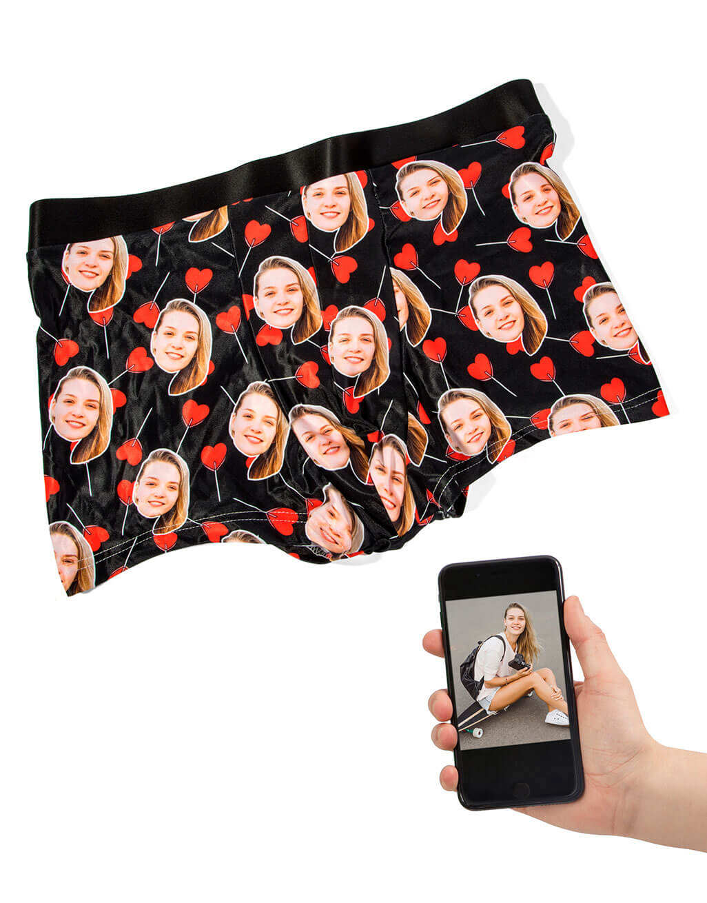 Heart Lollipops Photo Boxers