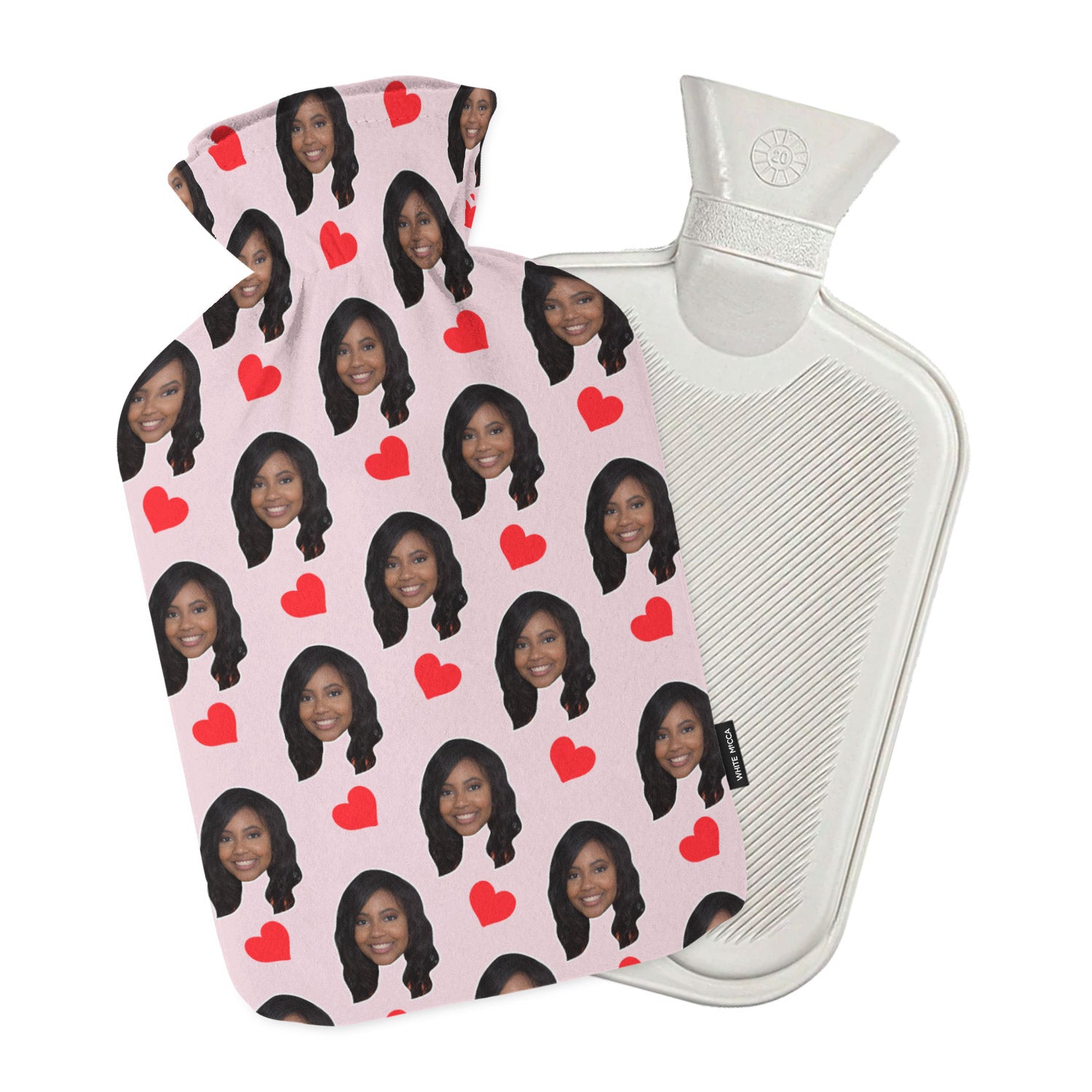 Face Hearts Personalised Hot Water Bottle