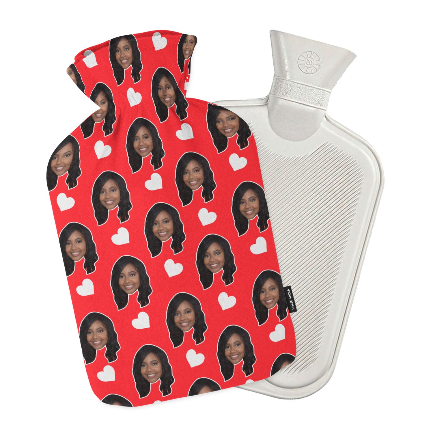 Face Hearts Personalised Hot Water Bottle