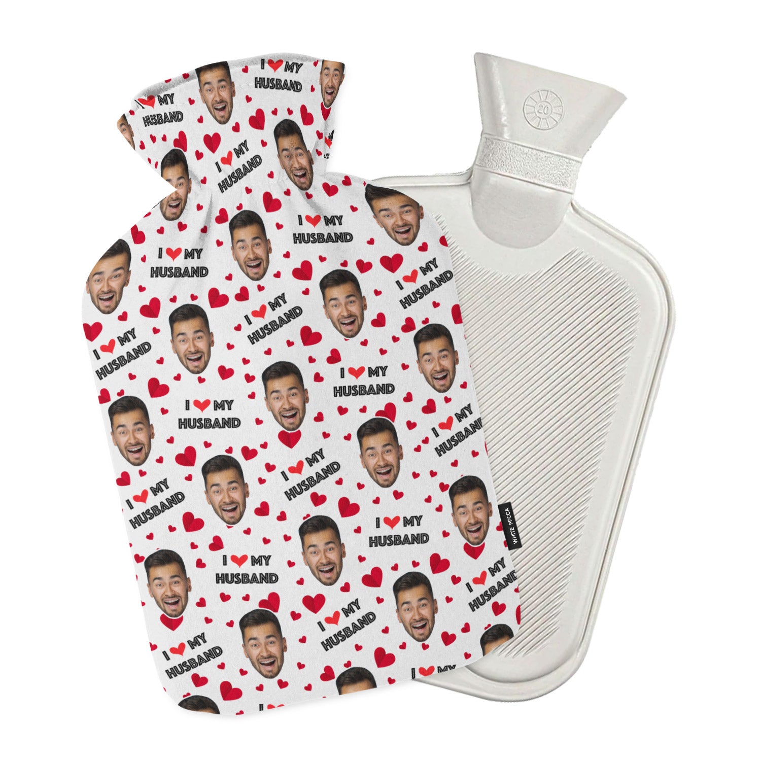 I Love My Husband Personalised Hot Water Bottle