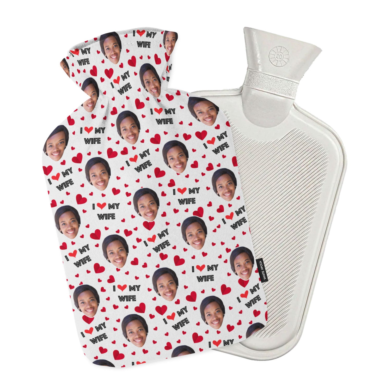 I Love My Wife Personalised Hot Water Bottle