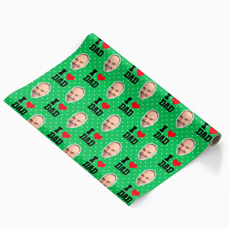 I Love Dad Wrapping Paper