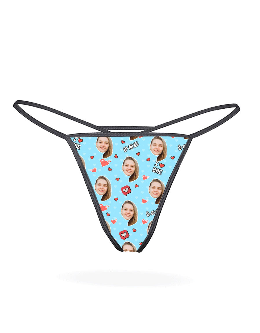 I Love Bae Photo Thong