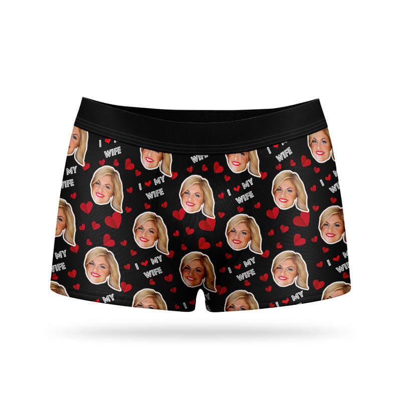 I Love My Wife Face Boxers