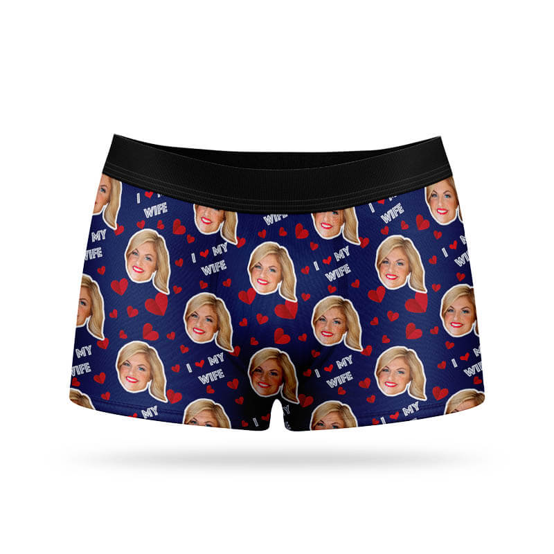 I Love My Wife Photo Boxers