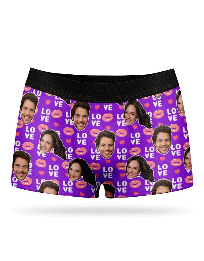Customised Love Lips Boxer Shorts