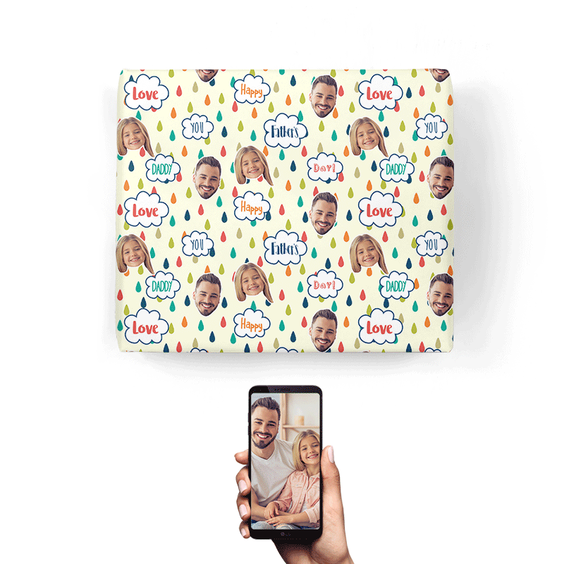 Love You Daddy Wrapping Paper