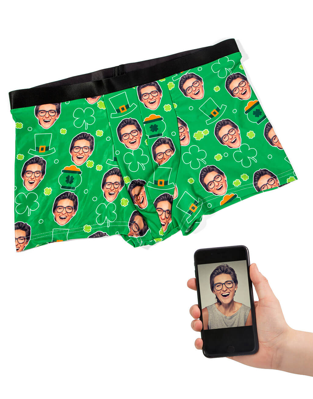 Luck of the Irish Face Boxers