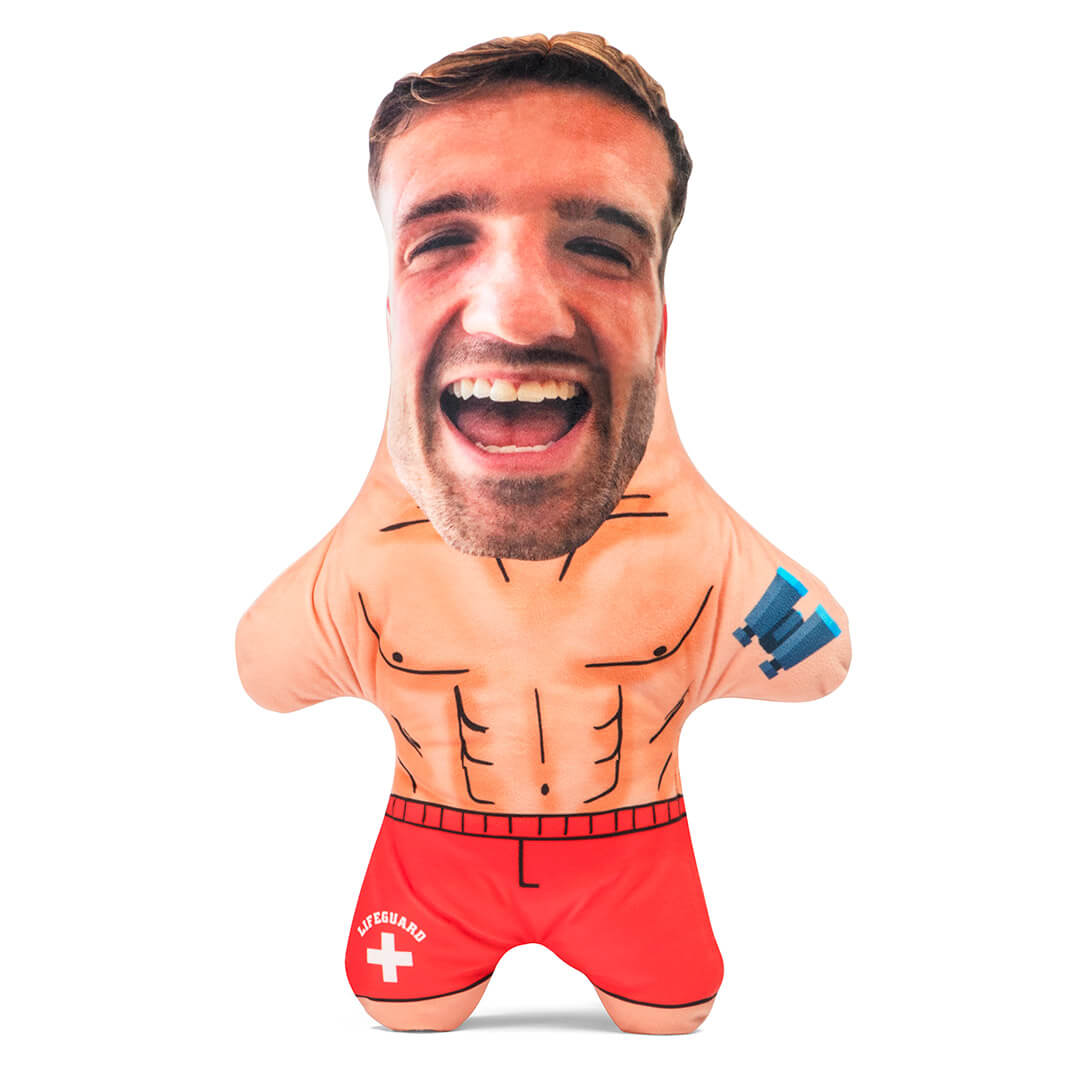 Male Lifeguard Face Pillow Doll