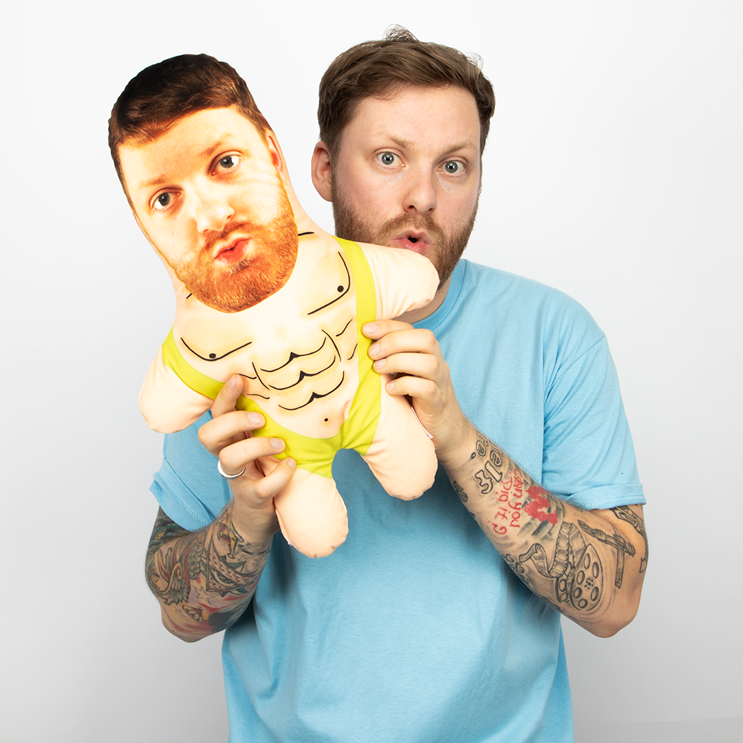 Personalised Mankini Face Pillow Doll & Owner