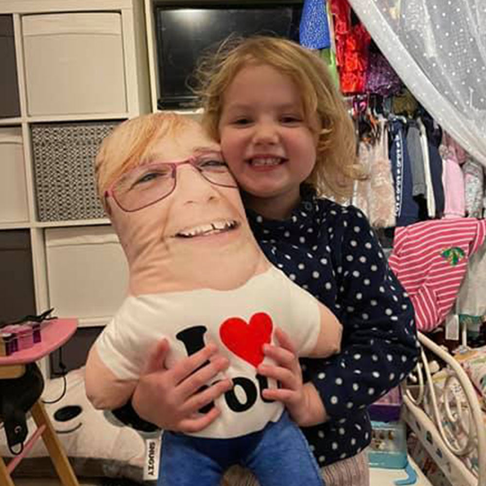 I Heart You Face Pillow Doll