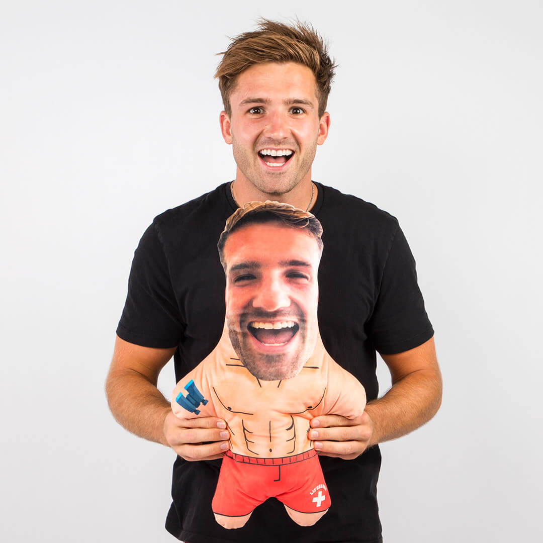 Personalised Male Lifeguard Face Pillow