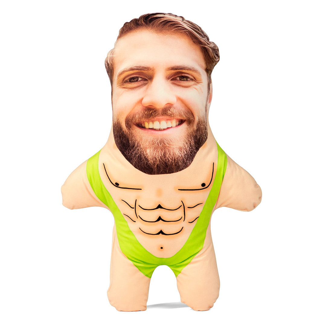 Personalised Mankini Face Pillow Doll