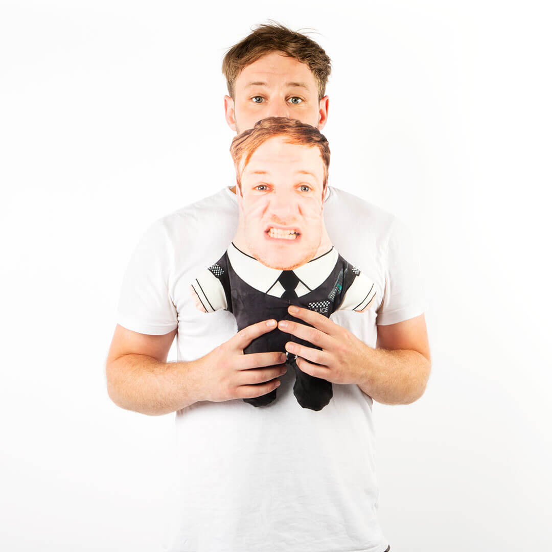 Police Face Pillow Photo Doll