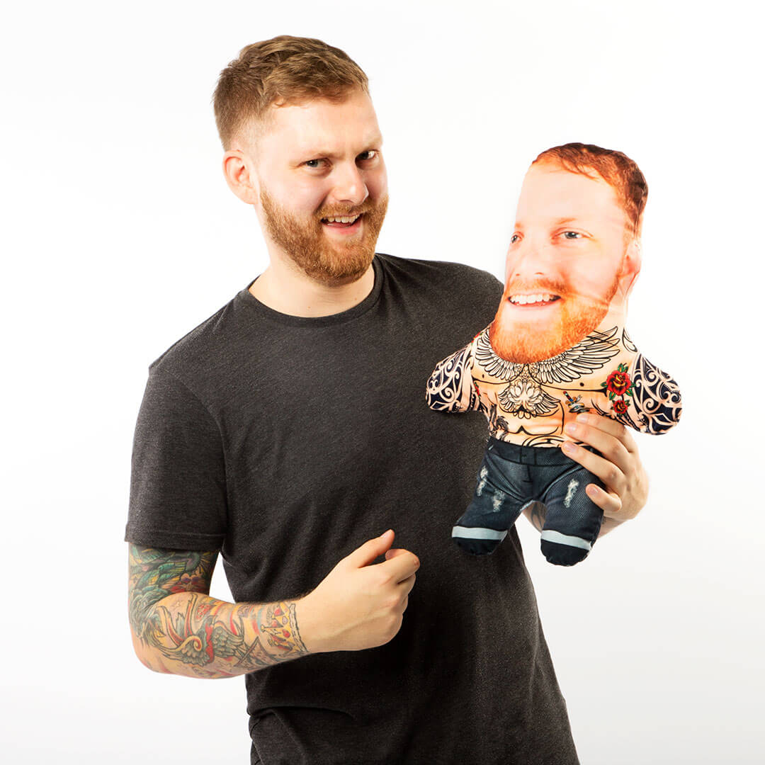 Male Tattoo Face Pillow Cushion