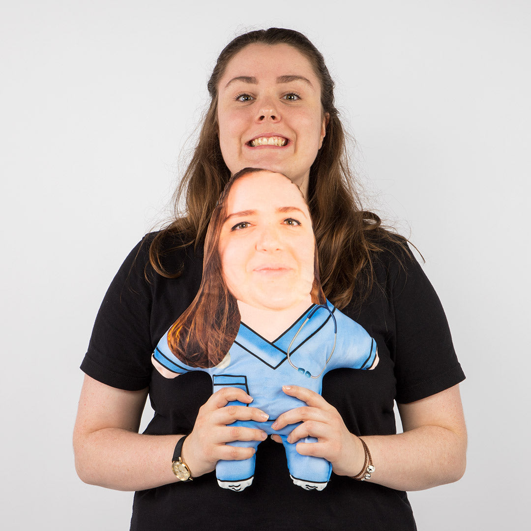 Personalised Nurse Face Pillow Doll