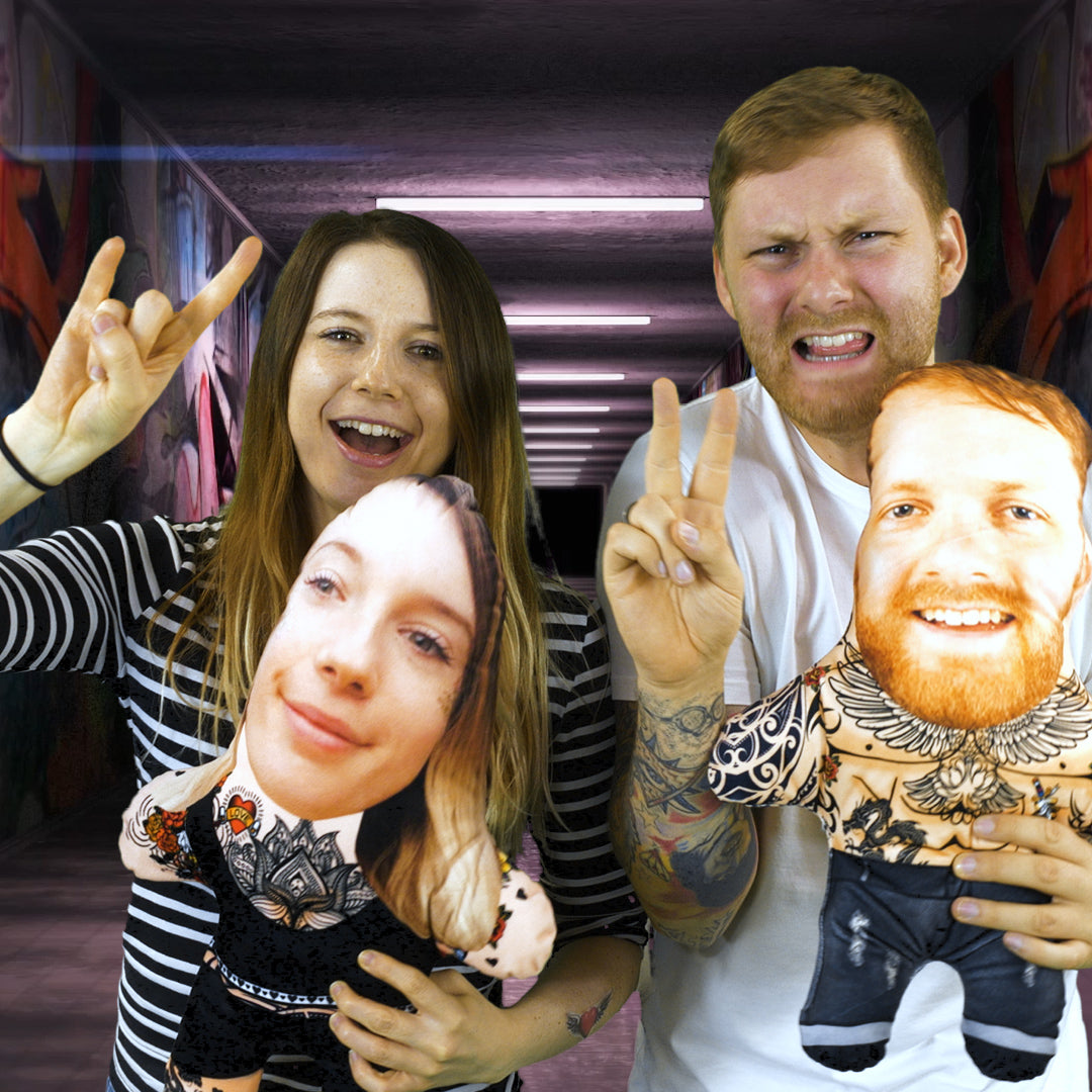 Personalised Male Tattoo Face Pillow Doll