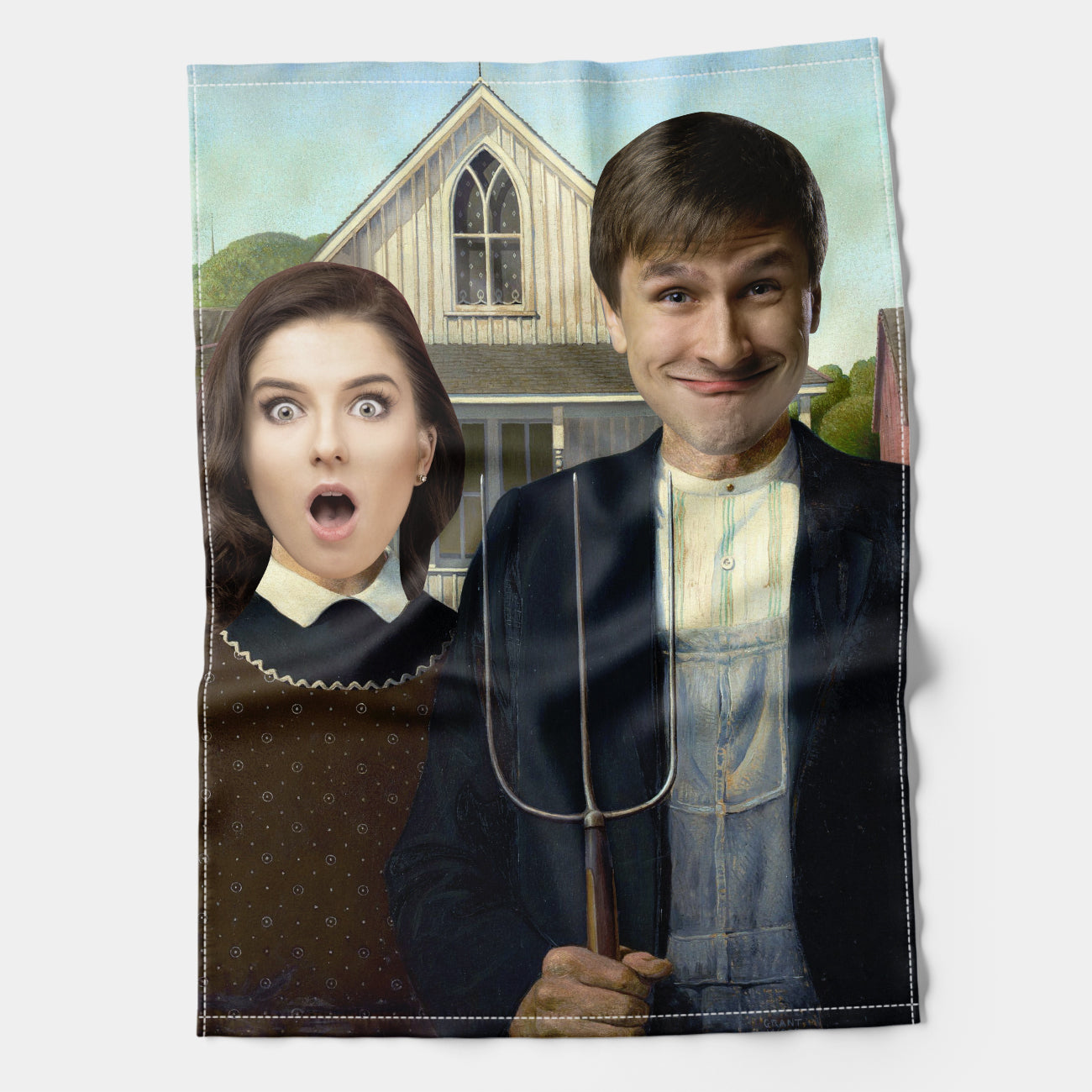 The Gothic Couple Tea Towel