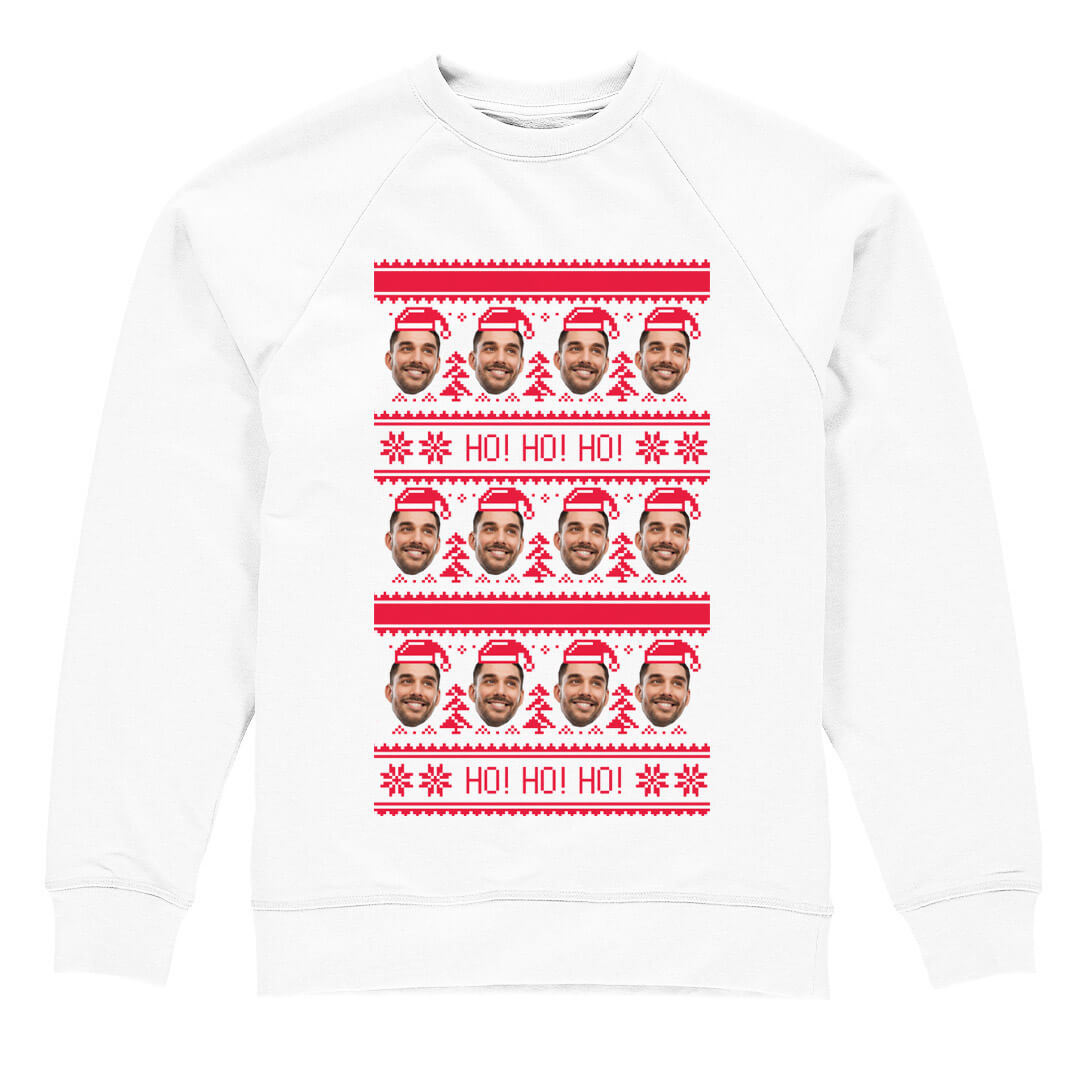 Red Nordic Santas Christmas Jumper