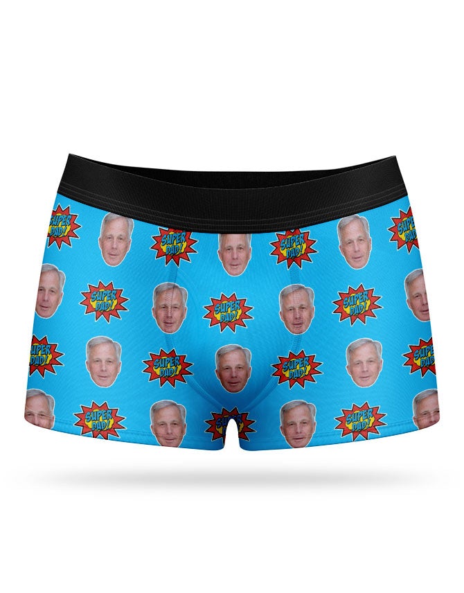 Super Dad Boxers With His Photo On