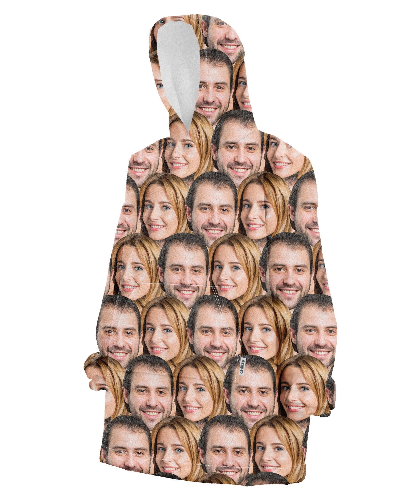 Couples Face Mash Custom Hoodie Blanket
