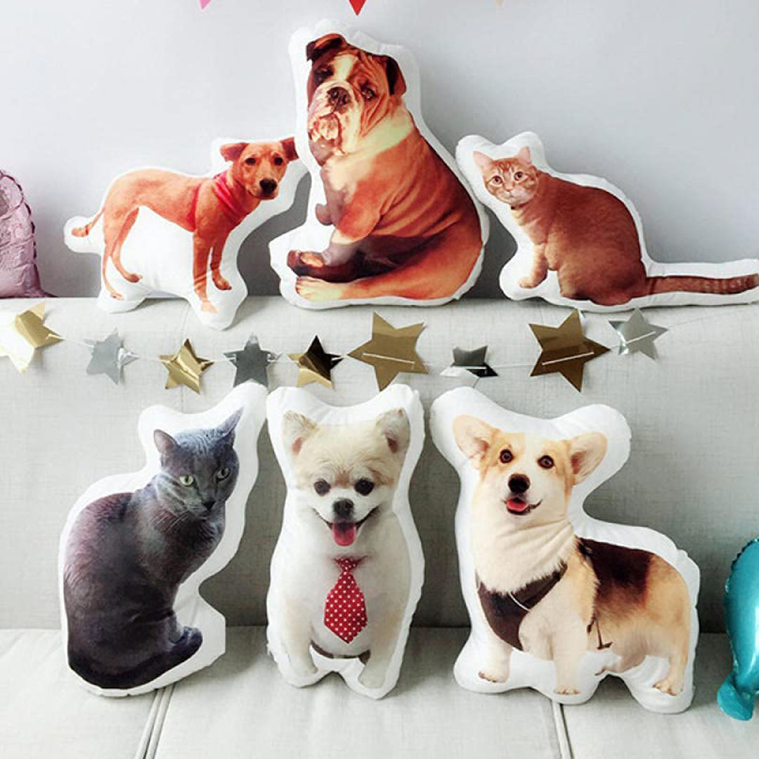 Custom Dog Photo Shaped Pillow