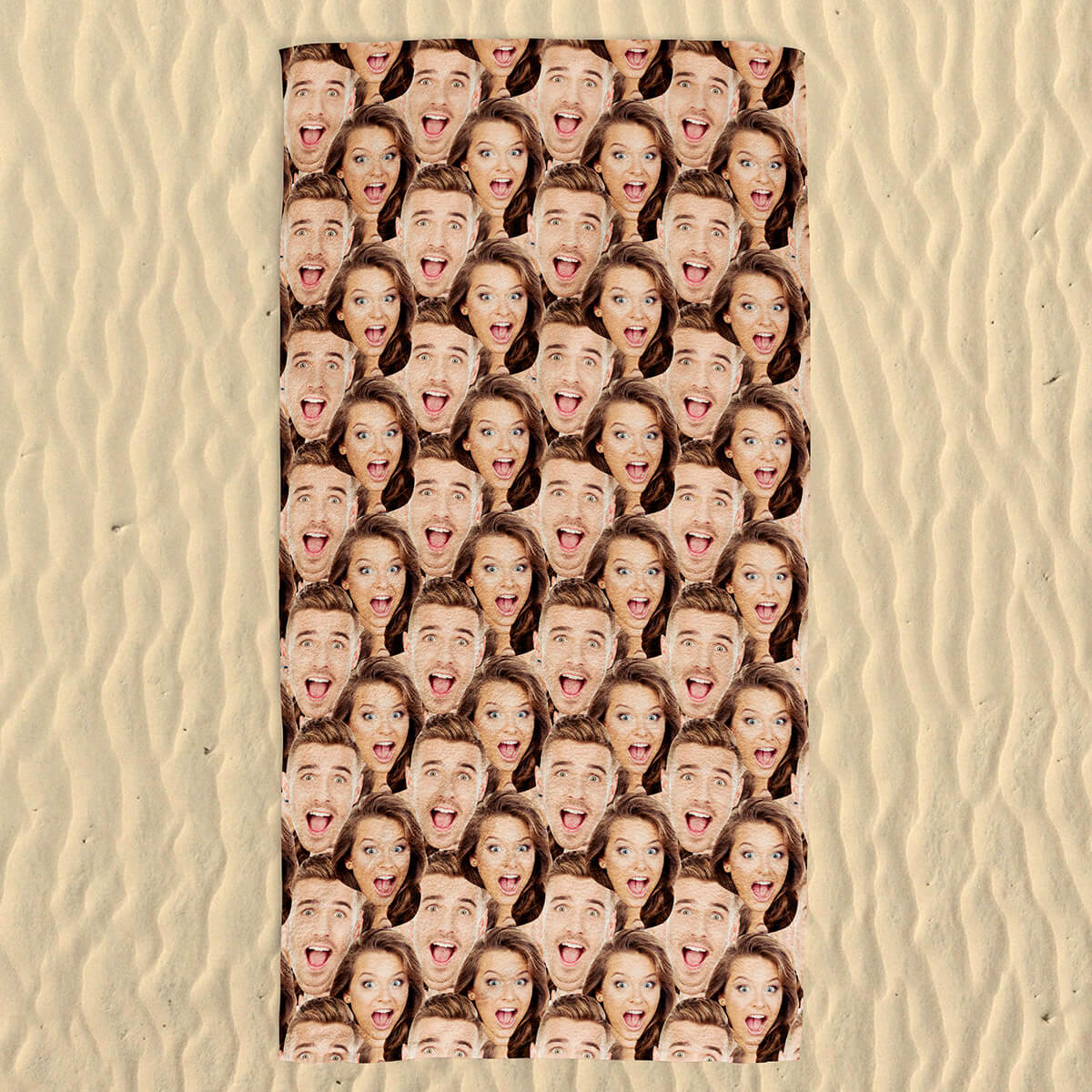 Face Mash Personalised Beach Towel