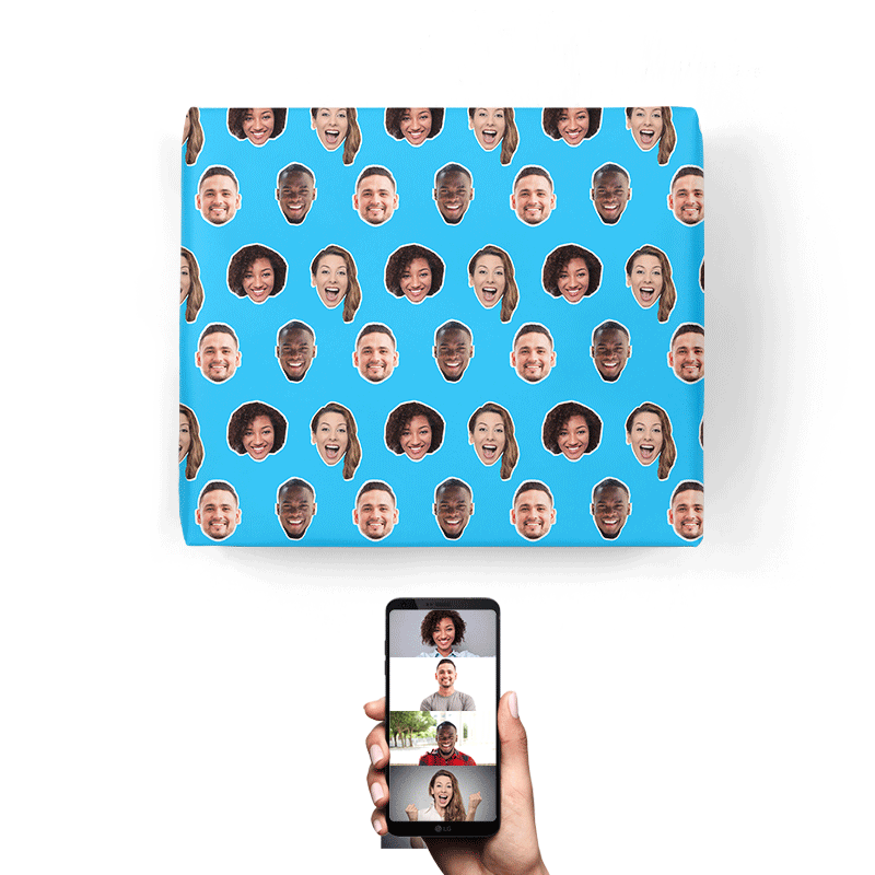 Friends Faces Personalised Wrapping Paper