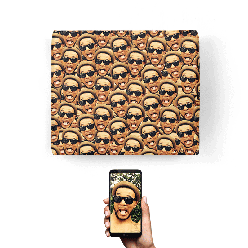 Face Mash Personalised Wrapping Paper