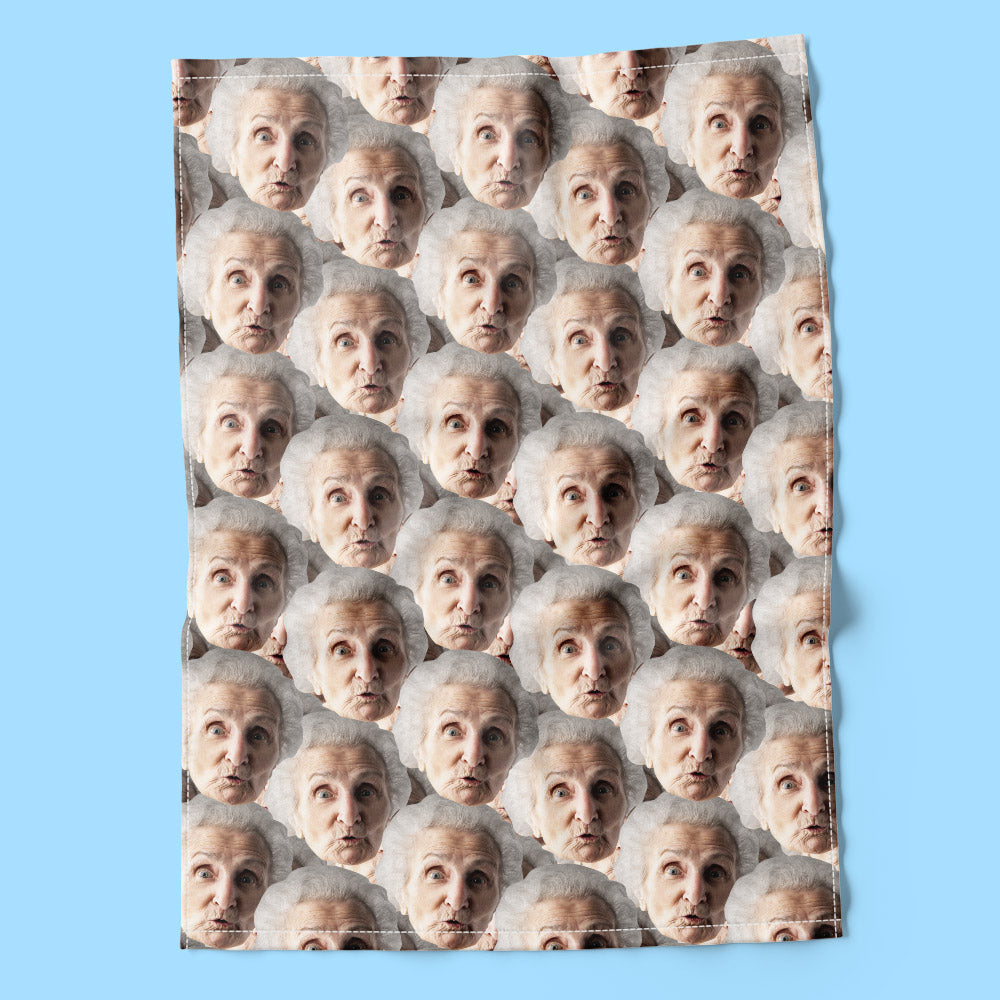 Face Mash Personalised Tea Towel
