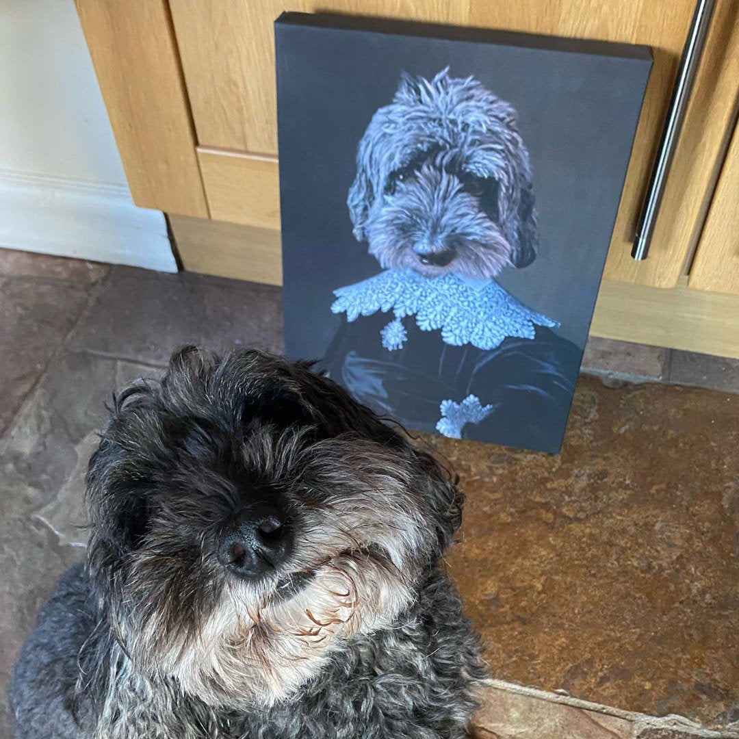 Dog Gentleman Portrait Canvas