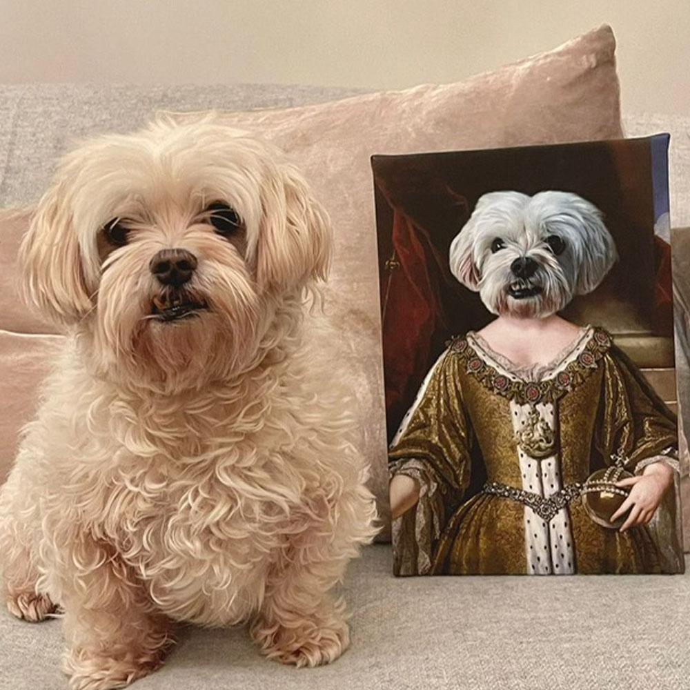 Dog Royal Highness Portrait Canvas