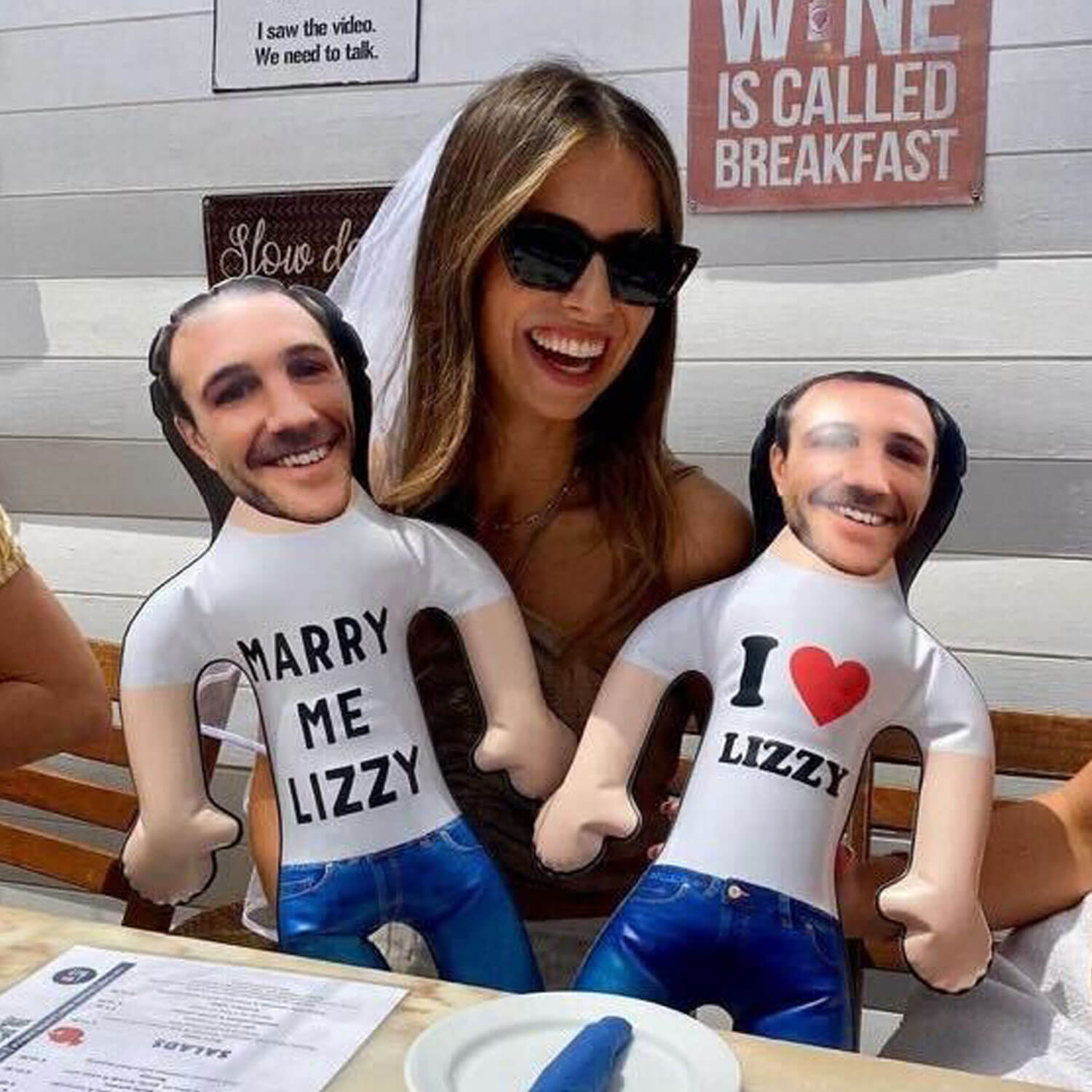 *Your Message Here* T-Shirt Blow Up Doll