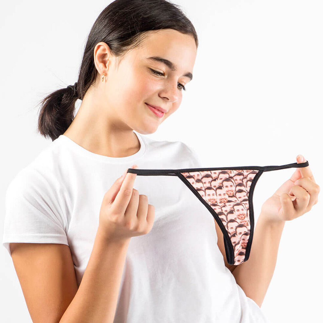 Face Mash Personalised Thong