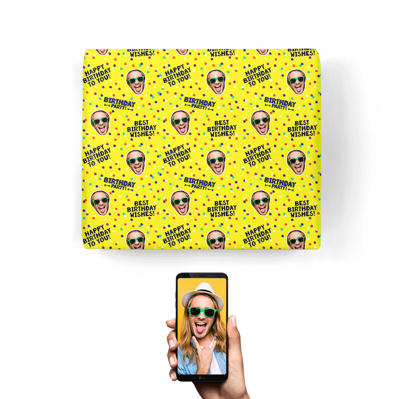 Birthday Polka Dot Personalised Wrapping Paper