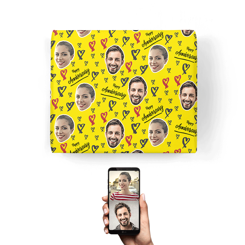 Personalised Anniversary Wrapping Paper
