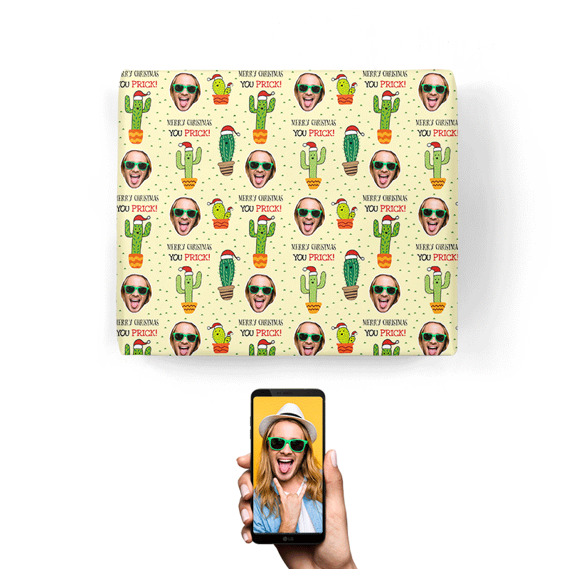 Merry Christmas You Prick Funny Personalised Wrapping Paper